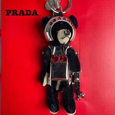 ラ*ビ様 PRADA ブラウン サテン キーケース Prada bag charm key - Gem