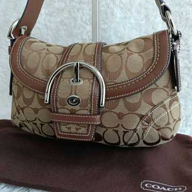 バッグ Coach Soho Brown Shoulder bag signature Coach Soho Signature Jacquard Top Handle Shoulder Bag