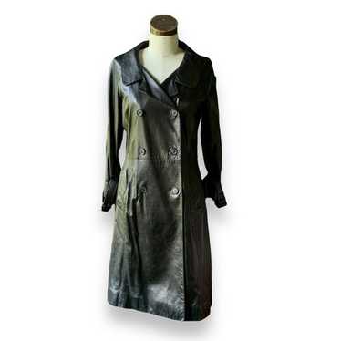 PRADA archive　leather belt coat leather-coat.jpg