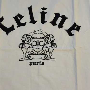 【Choupette】CELINE PARIS ロゴTシャツ サイズM 国内発送】CELINE ☆ コットンジャージー ロゴ Tシャツ (CELINE