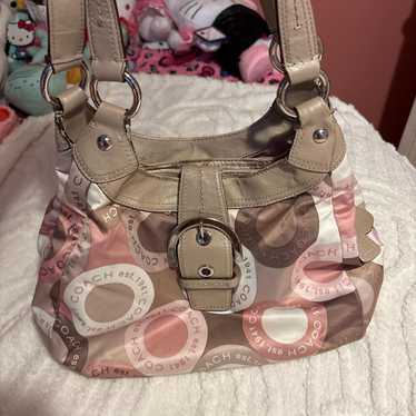 Rare Vintage COACH ミニ　ピンク　バッグ Coach mini pocket soho in optic pink set! SOLD very rare and