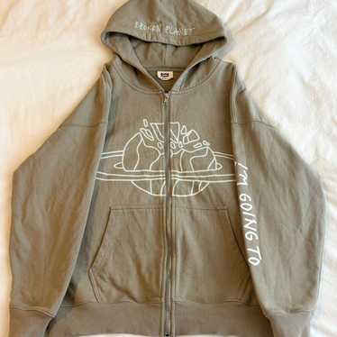 Broken planet zip up - Gem