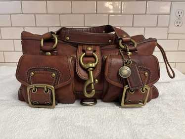 バッグ 65th Coach Flap Legacy Satchel Bag Brown Coach Legacy 65th Anniversary Y2K Cognac Shoulder Bag