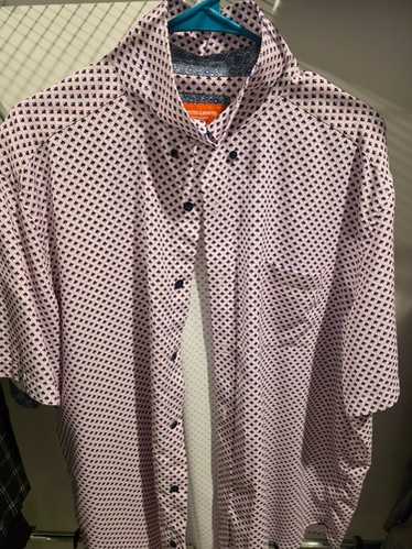 JOHNSTON & MURPHY PATTERN BUTTON UP / DOWN, SIZE … - image 1