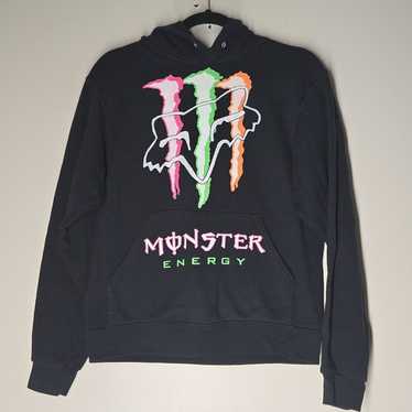 FOX MONSTER Y2K 前面プリント コラボプルオーバーパーカー 黒 L Y2k monster energy fox - Gem