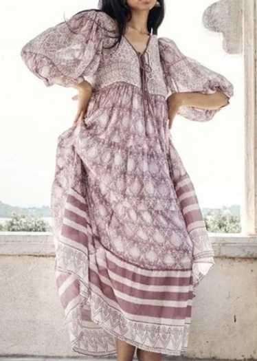 ワンピース Daughters of India Jasmine Midi Dress Jasmine Midi Dress - Shell – Daughters of India