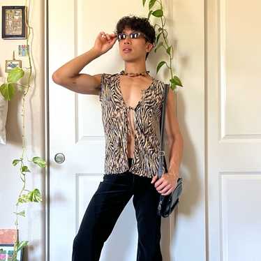 Y2k vintage zebra top - Gem