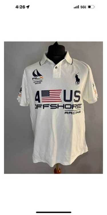 ★米国発*POLO*新作*RL RACING Slub Jersey Tシャツ/NV★ Polo Ralph Lauren Classic Fit Slub Jersey Graphic T-Shirt