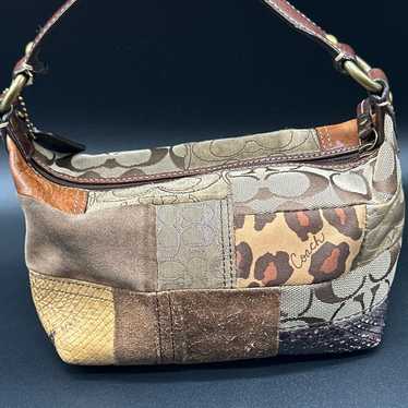 バッグ Vintage Coach Patchwork mini Hand Bag Vintage Coach Patchwork Mini Bag