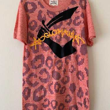 Vivienne Westwood ANGLOMANIA アートプリントtシャツ Vivienne Westwood Anglomania Women's Black Cotton Tee Shirt