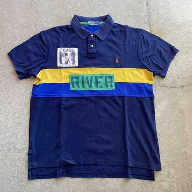 90s POLO RalphLauren RAFTING CLUBラガーシャツ Polo Ralph Lauren Hi Tech Rafting Club Polo shirt men S