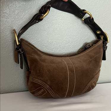 未使用保管品 vintage coach old Suede demi hobo Vintage Coach Hamptons Suede Demi Handbag Purse | eBay