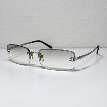 ES088 CHNEL シャネル 4093-B ココマーク ラインストーン Chanel Vintage 4093-B Orange Rhinestone Rimless Sunglasses