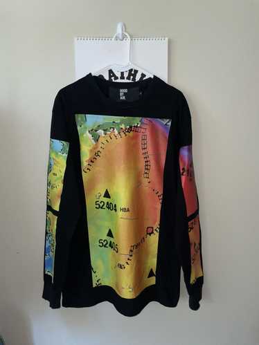 hood by air マップ柄ロングtシャツ　プリント　ロゴ　地図柄　ブラック Hood by Air - Gem