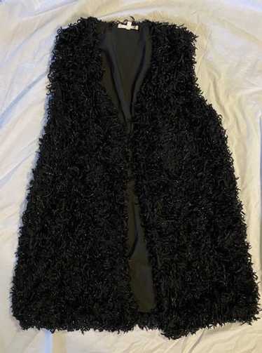 Mystree Open Front Black Vest Size Medium - image 1
