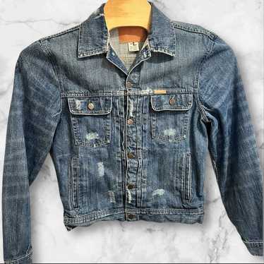 ★EZRA FITCH BLEACH CRASH DENIM JACKET★ Other Designers Abercrombie & Fitch - Steals💥 Ezra Fitch