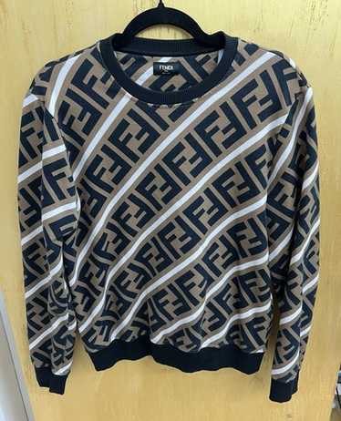 スウェット・トレーナー fendi FF MONOGRAM SWEATSHIRT フェンディ/トレーナー/カーキ×黒×アイボリー/サイズ：Mの買取