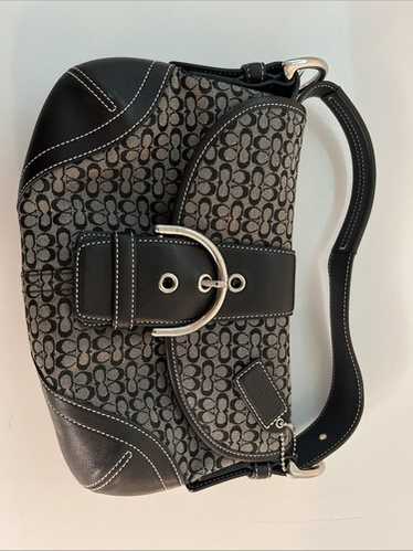 平成 y2k coach Soho Signature Shoulder Bag COACH SOHO SIGNATURE MULTICOLOR SATIN Y2K PURSE SHOULDER