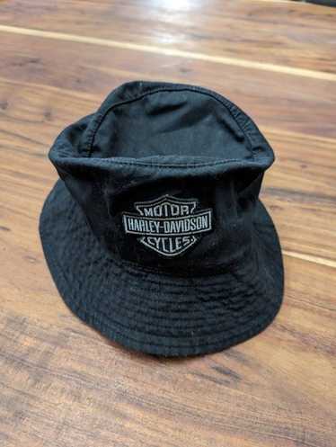 90s- Harley Davidson バケットハット ヴィンテージ ビンテージ レア】ハーレーダビッドソン バケットハット Lサイズ