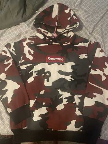 Supreme Small Box AW23 Red Camo, 迷彩 L Supreme Supreme red camo small box zip up hoodie hooded