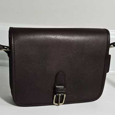 バッグ OLD COACH Leather pouch accessory holder 1980s Coach Compact Pouch in Bone, Flap With Brass Turnlock