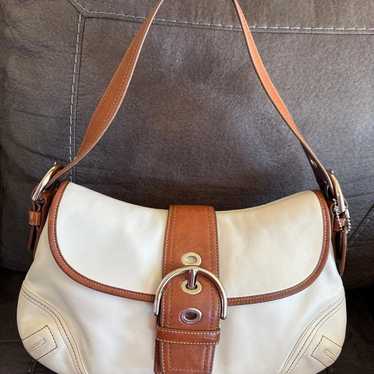 バッグ coach leather soho hand bag y2k white Vintage Y2K Coach White Leather Soho Shoulder Bag - Etsy Canada