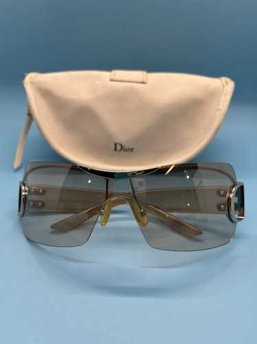 小物 00s archive DIOR rimless eyewear y2k Dior Squared 2000s Sunglasses Rimless Metal With Rhinestones