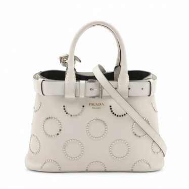 バッグ PRADA studded buckle shoulder bag Black Prada Buckle leather bag with studded belt | PRADA