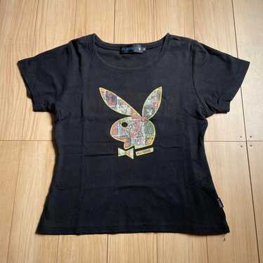 90s PLAYBOY ベロアスウェット archive y2k ヴィンテージ Playboy Centerfold Magazine Cover 90's Y2K Button Shirt