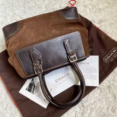 バッグ Vintage Coach Suede Mini Boston Bag Coach vintage mini boston - Gem