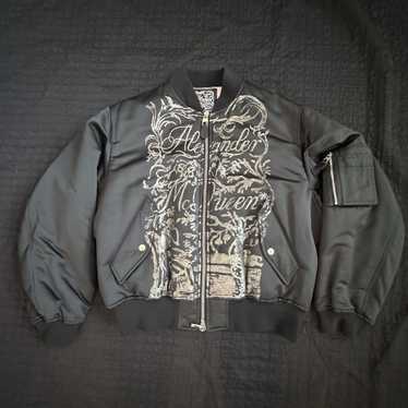 ジャケット ALEXANDER MCQUEEN GREY ZIPPED BOMBER JACKET Alexander McQueen Bomber Jackets • Shop Bomber Jackets from