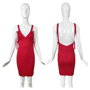 HERVE LEGER ボディコンシャス　ドレス　古着　used エルベ レジェ Herve Leger Dress Beige ref.435835 - Joli Closet