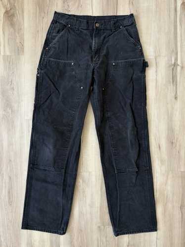 カーハート ダブルニーB136 BLK 34x32 Carhartt カーハート B136 ダブルフロント ウォッシュド ダック