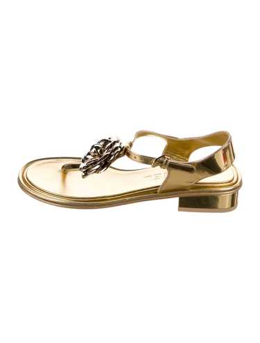 Chanel gold leather sandals - Gem