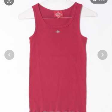 【美品】Vivienne Westwood タンクトップ ピンク 刺繍ロゴ 2 美品】Vivienne Westwood タンクトップ ピンク 刺繍ロゴ 2