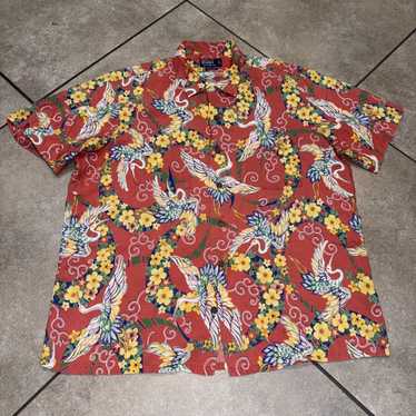 90's Polo Ralph Lauren ANDY CAMP アロハ 90'S POLO by Ralph Lauren ANDY CAMP SHORT SLEEVE OPEN COLLAR