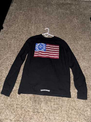 Chrome Hearts USA FLAG 長袖カットソー ブラック USA American Flag Long Sleeve – THE-ECHELON