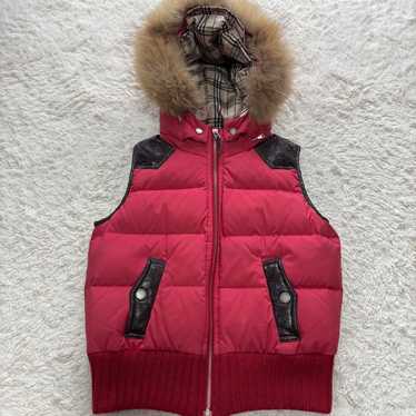 BURBERRY BLUE LABEL ダウンベスト リバーシブル ボア　38 BURBERRY BLUE LABEL ダウンベスト リバーシブル ボア 38