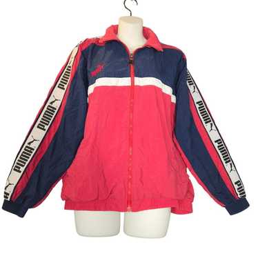 トップス [Vintage] 90s Puma Brown TrackJacket Vintage 90s PUMA Full Zip Retro Nylon Track Top Jacket Men's