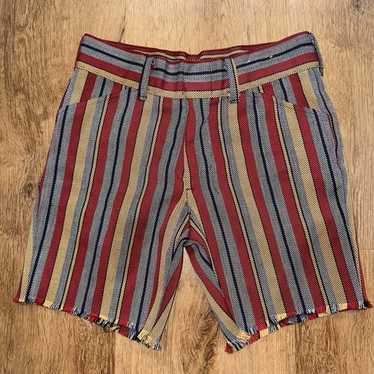 Vtg 60s 70s Shorts Mens 26 Frayed Hippy Woodstock… - image 1