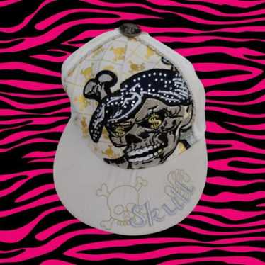 ◆Ed Hardy◆スカル ホワイト キャップ 送料込 楽天市場】エド・ハーディー ハートスカル刺繍 ラインスストーン
