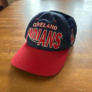 MLB Indians team 90’s cap Vintage 90s Logo 7 Cleveland Indians Hat Snapback MLB