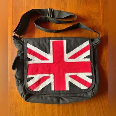 バッグ 00s PPFM body bag Union Jack leather Union Jack Leather Cross Body Bag Unisex Laptop Satchel