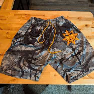 関税送料込 GLOGANG The Dead Sun ロゴ ショートパンツ Glo Gang Dead Sun Black Sweatpants - Glo Gang