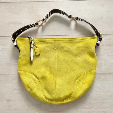 バッグ vintage coach Soho Hobo hand bag suede Vintage Coach Soho Shoulder Bag Buckle Flap Leather and Dark