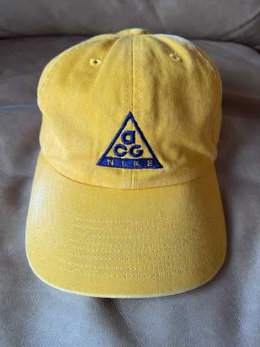 帽子 90s acg nike cap yellow Vtg Nike ACG Hat Swoosh Check Logo Golf Beach Vacation