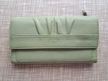 小物 Vintage Coach Soho wallet Green Canvas Vintage Coach Soho wallet Green Canvas