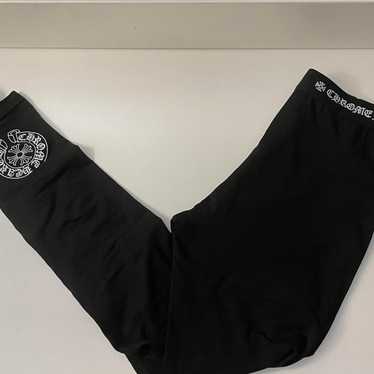 Chrome Hearts Leggings Logo×Black Msize Chrome Hearts Black Script Logo Leggings - SRM – SHENGLI