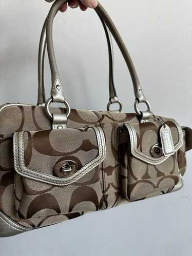 バッグ Vintage Coach Gallery Pocket Satchel Bag Coach signature satchel pocket - Gem