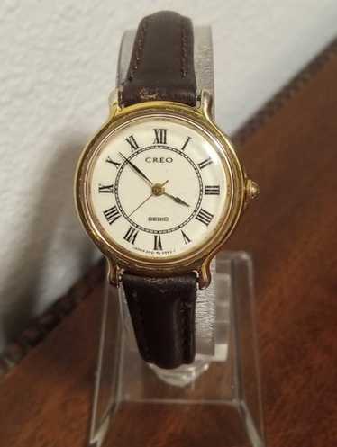【稼働/良品】SEIKO クォーツ 4N20-0400 CREO アイボリー 稼働/良品】SEIKO クォーツ 4N20-0400 CREO アイボリー
